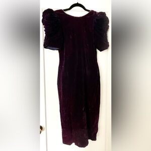 Elegant Authentic Vintage Purple Velvet Dress Nu Mode - Toronto Made
